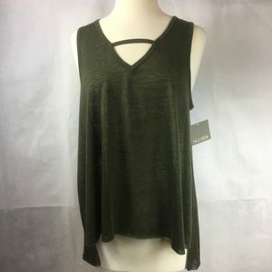 Sleeveless Green Top